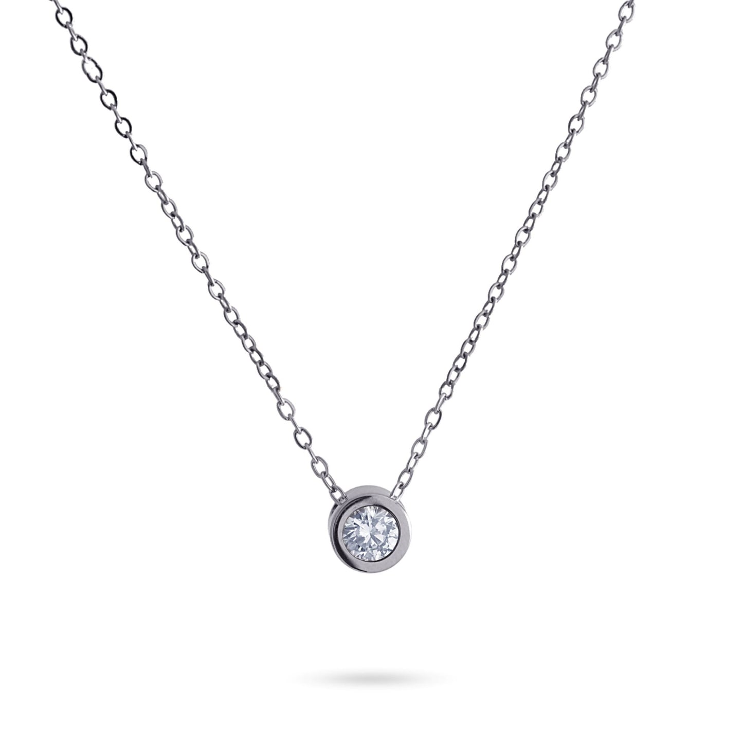 Anartxy Silver Necklace with Cubic Zirconia - BCO827