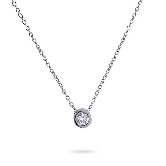 Anartxy Silver Necklace with Cubic Zirconia - BCO827