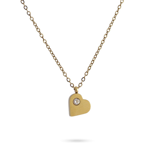 Anartxy Gold Necklace with Heart Pendant - BCO830