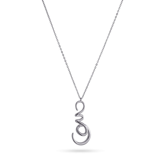 Anartxy Silver Geometry Torsion Necklace - BCO846