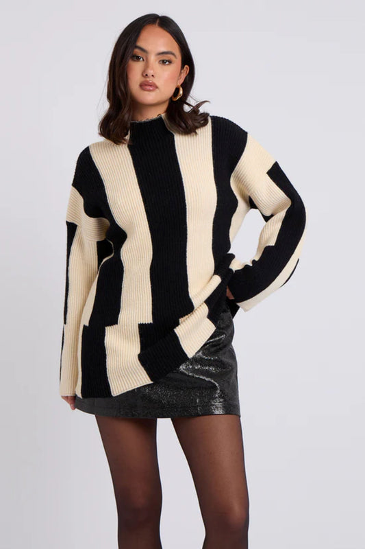 Colour Block Stripe Jumper