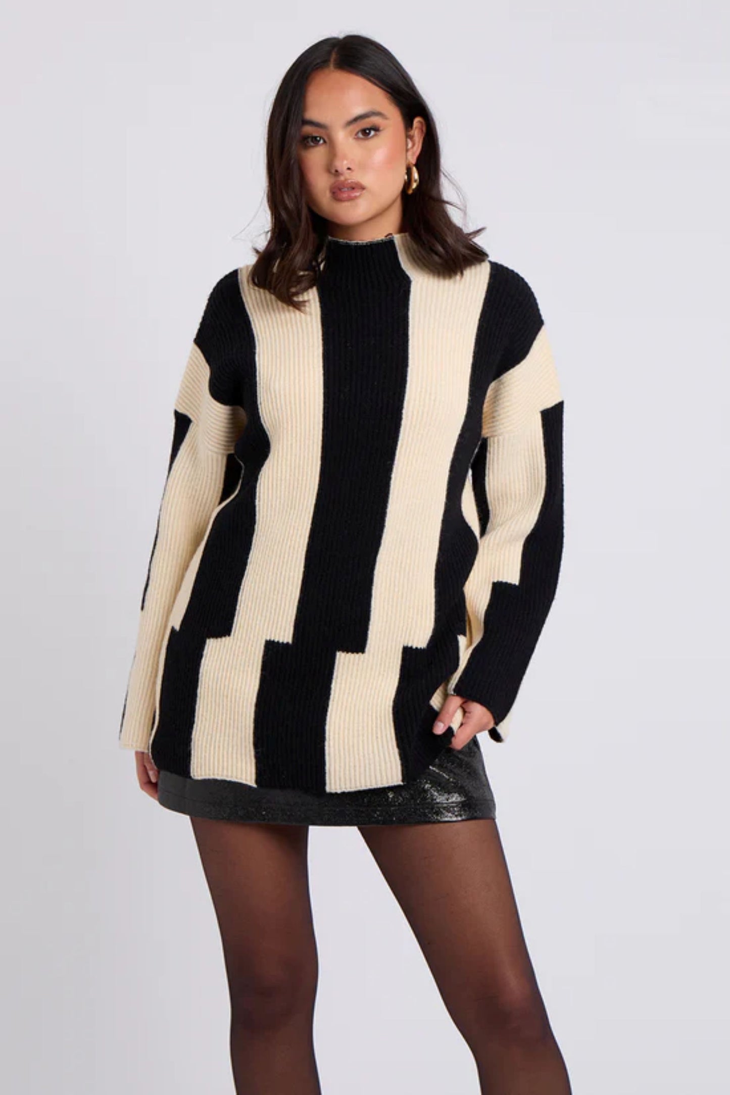 Colour Block Stripe Jumper