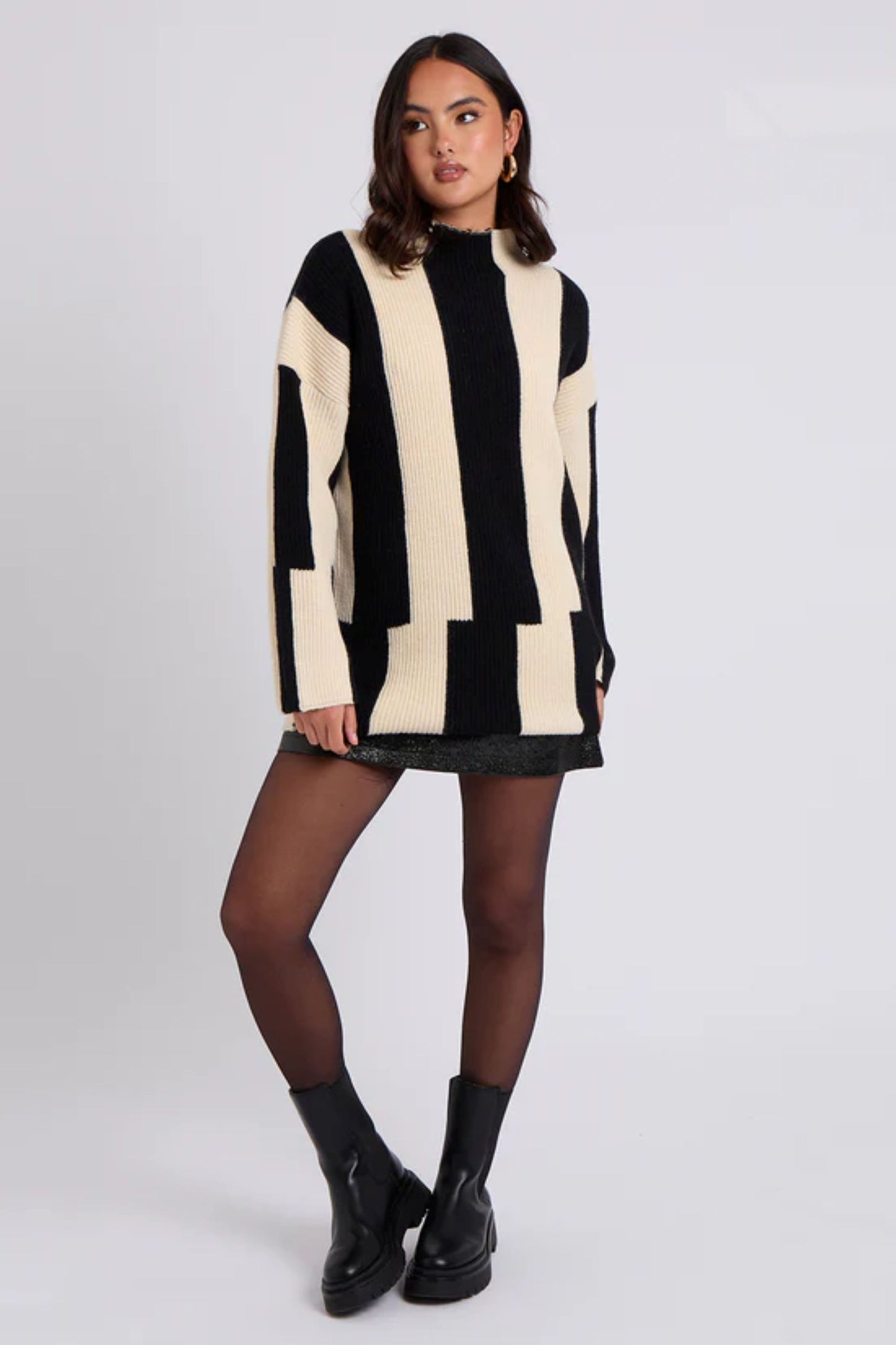 Colour Block Stripe Jumper