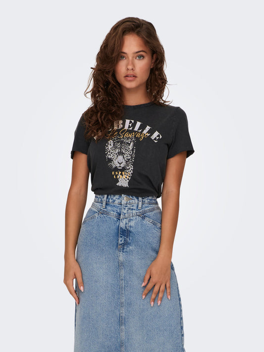 ONLY Rebelle T-Shirt in Black