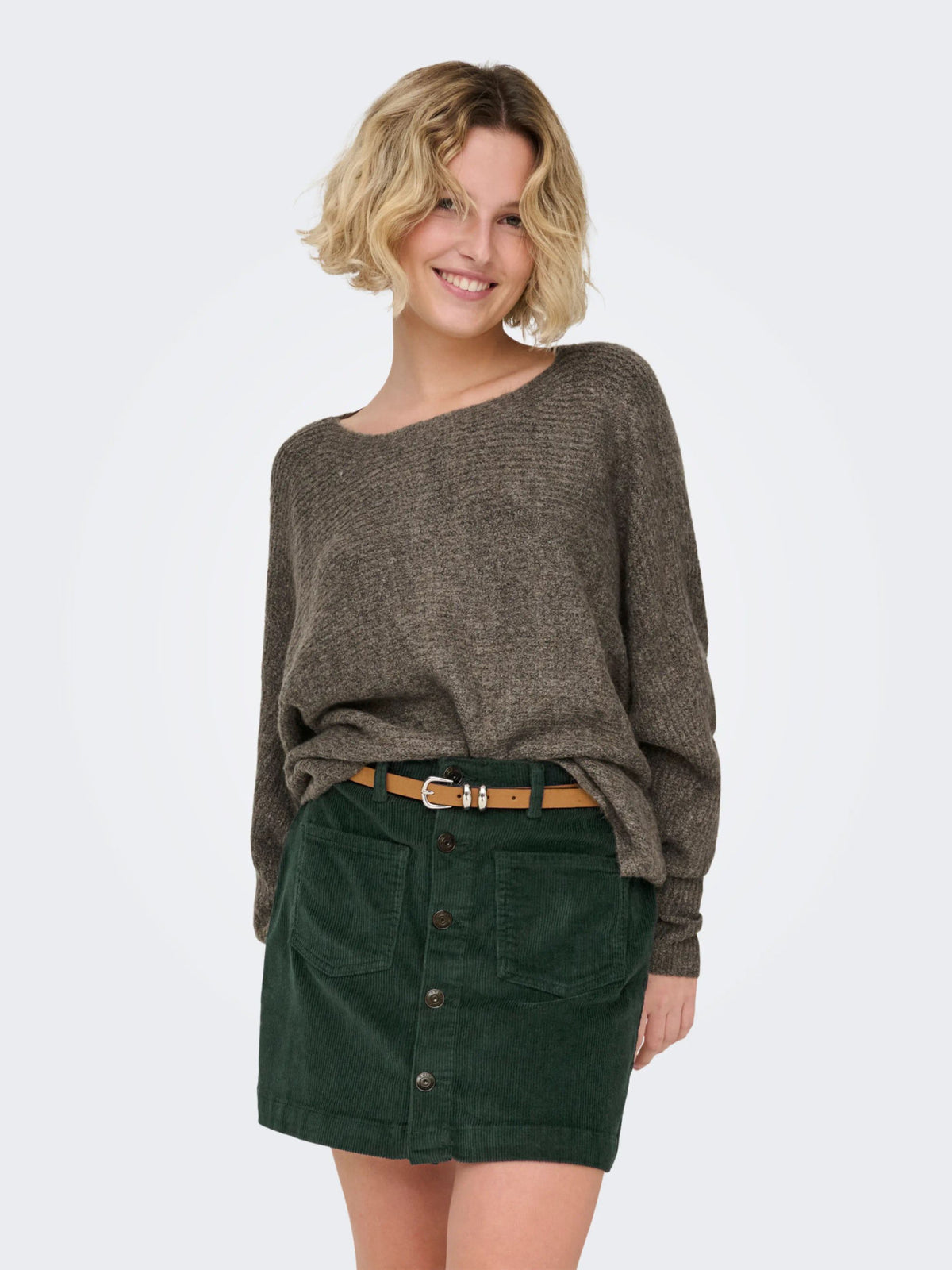 ONLY Brown Knit Jumper