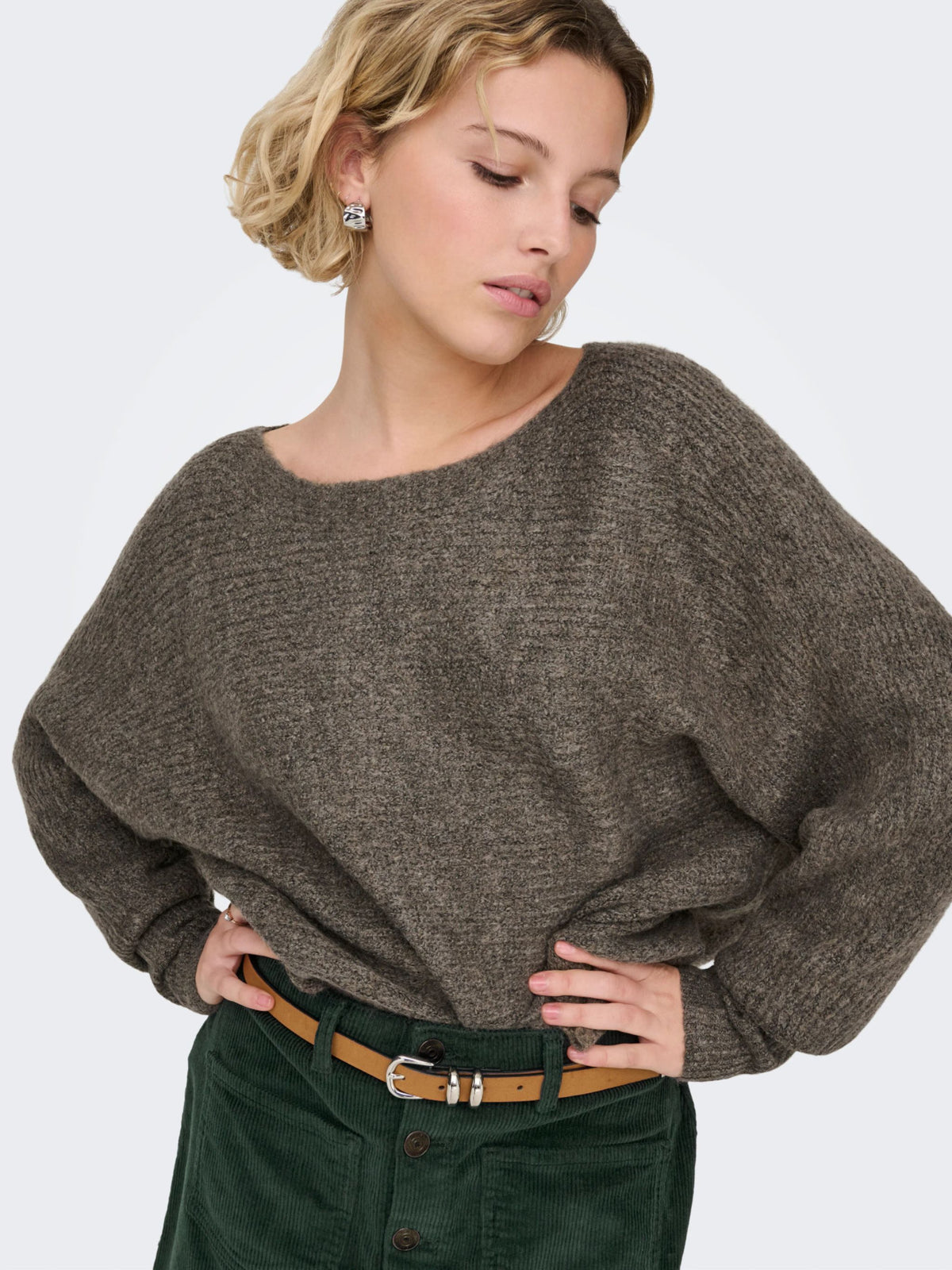 ONLY Brown Knit Jumper