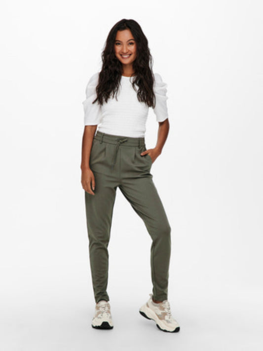 ONLY Trousers in Bungee Cord (Olive)