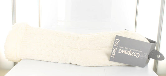 Cozipawz Cozi Socks in White/Cream