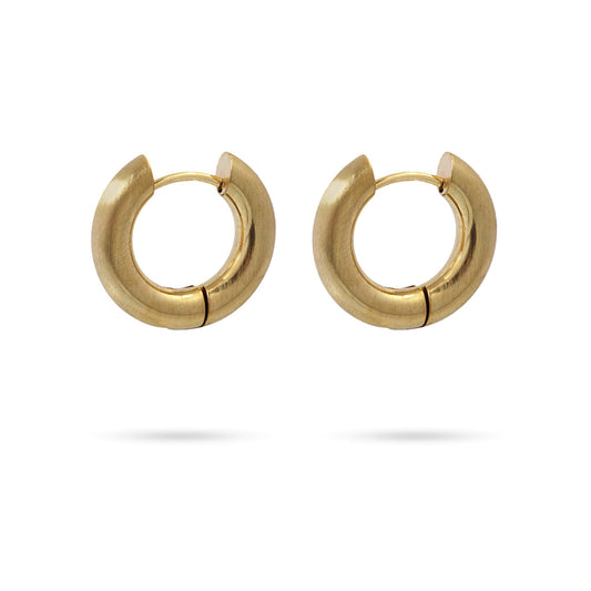 Anartxy Matte Gold Hoop Earrings - CPE779