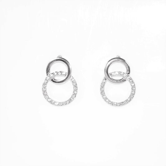 Crystal Double Circle Stud Earring (VIP 40)