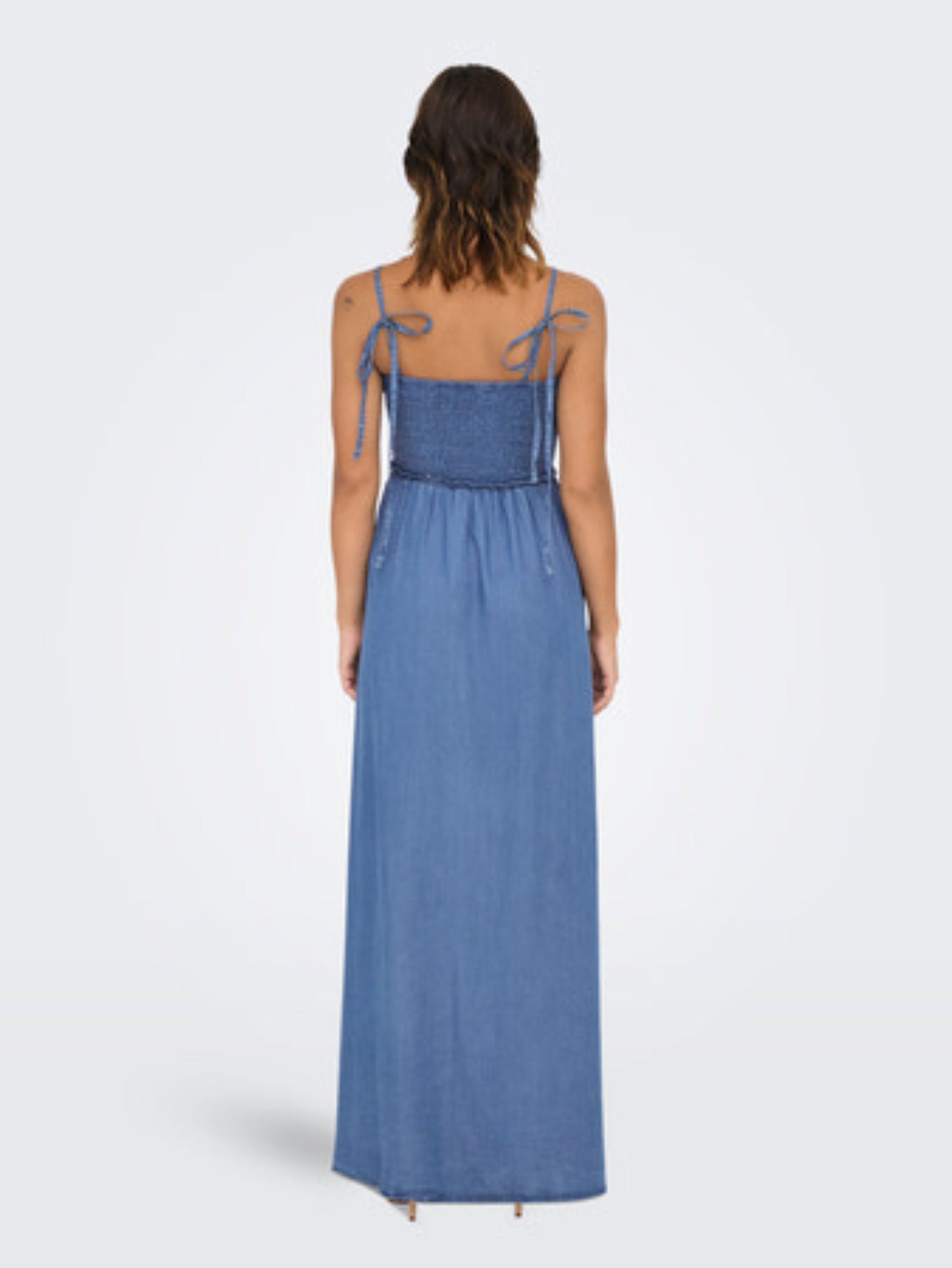 ONLY Denim Look Smock Maxi Dress