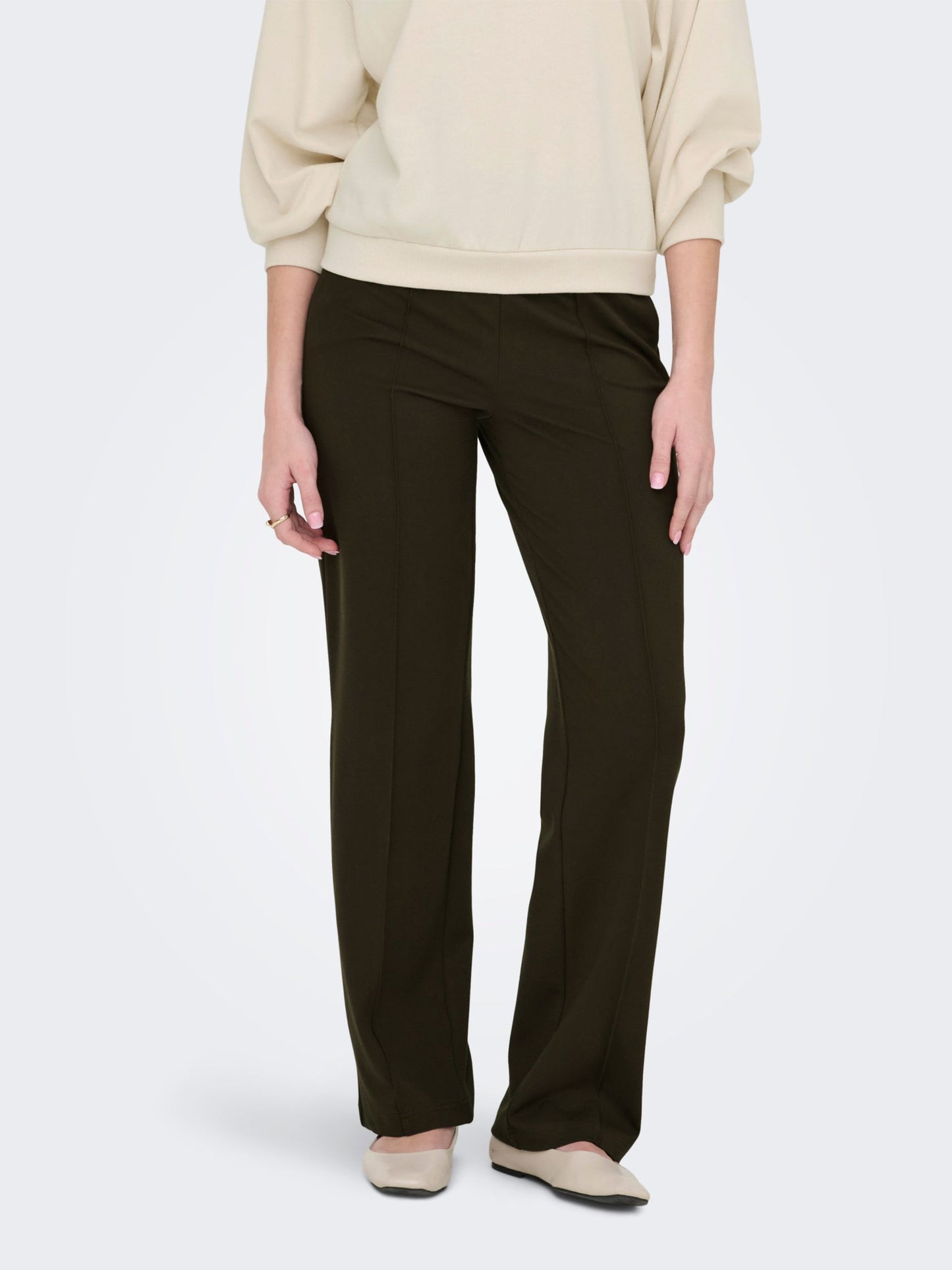 ONLY Wide Leg Trousers in Chocolate