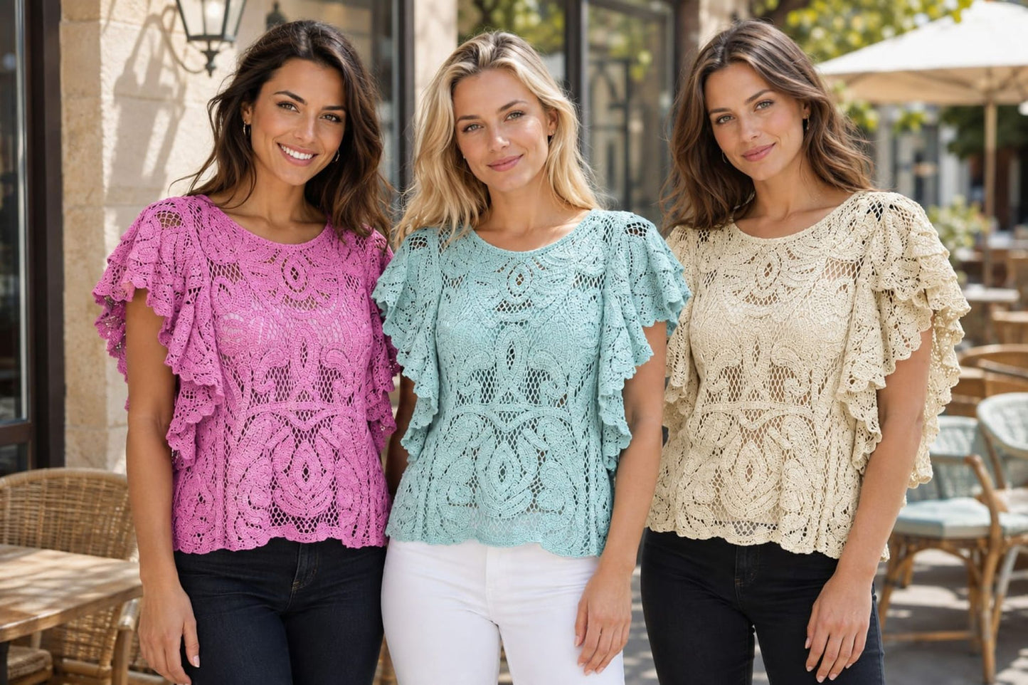 Short Frill Sleeve Top