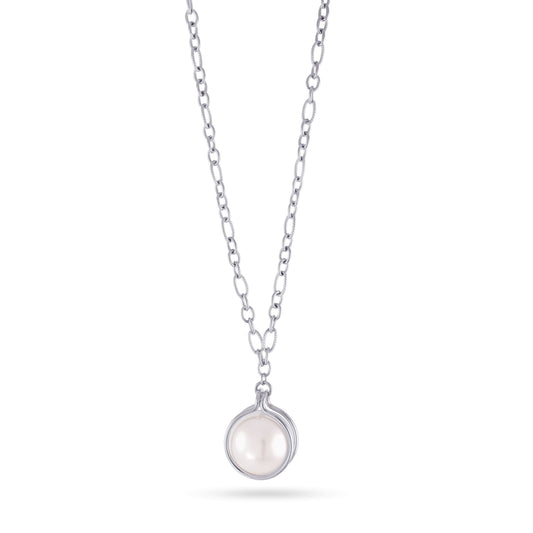 Anartxy Long Silver Orbit Halo Necklace - BCO029