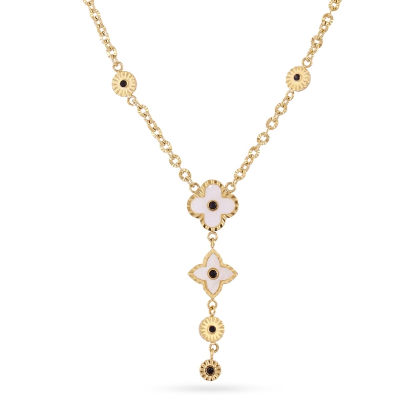 Anartxy Gold Mystic Astros Necklace (White) DCO137