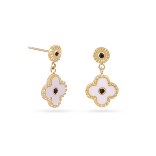 Anartxy Gold Astros Earrings (White) DPE299