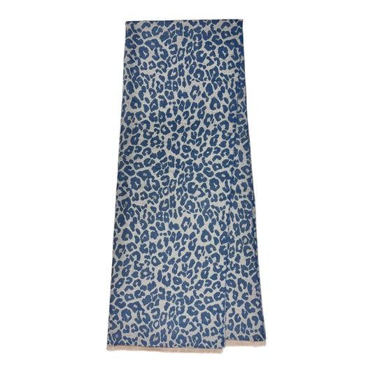 Leopard Print Denim Scarf