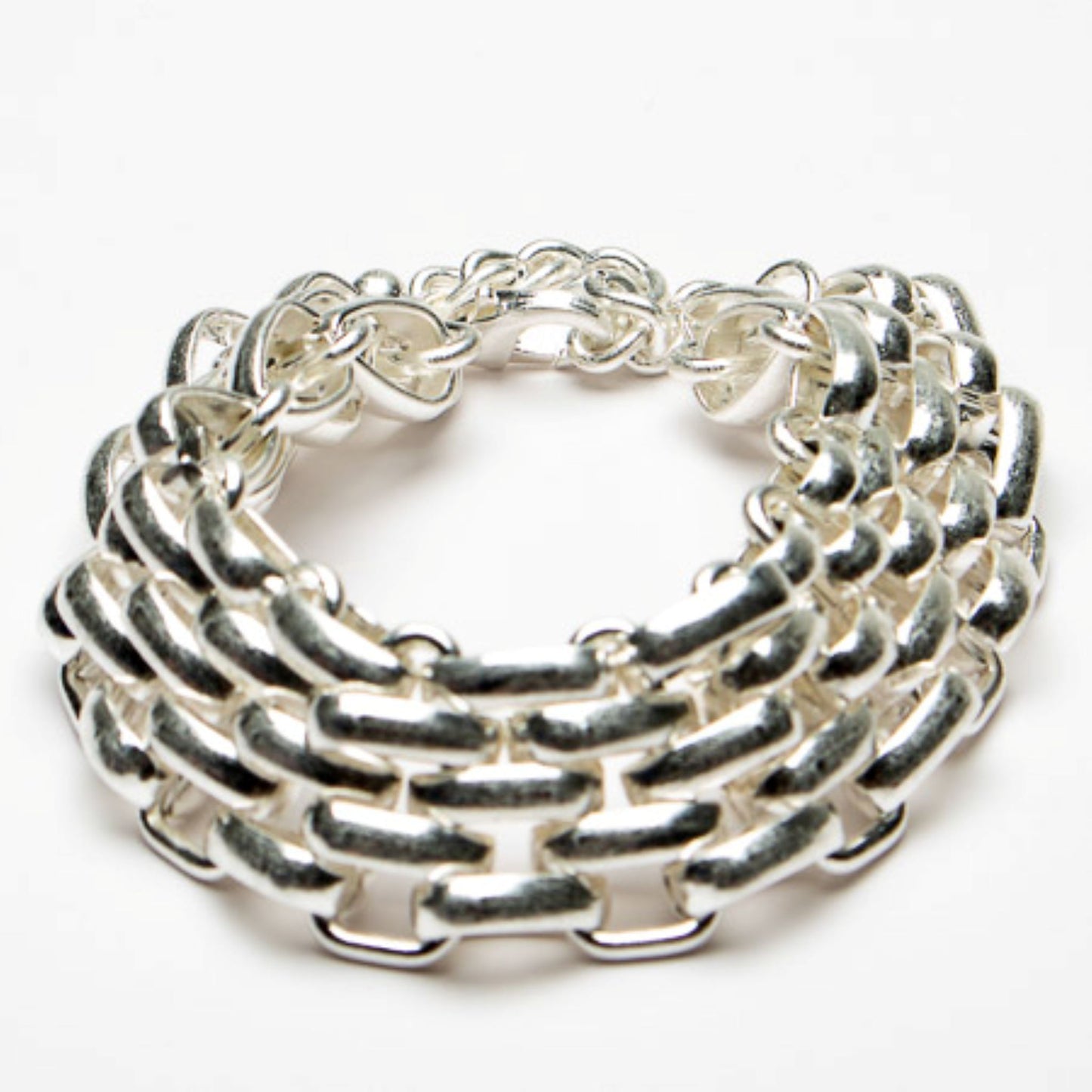 Eliza Gracious Silver Mesh Link Bracelet - EB0579