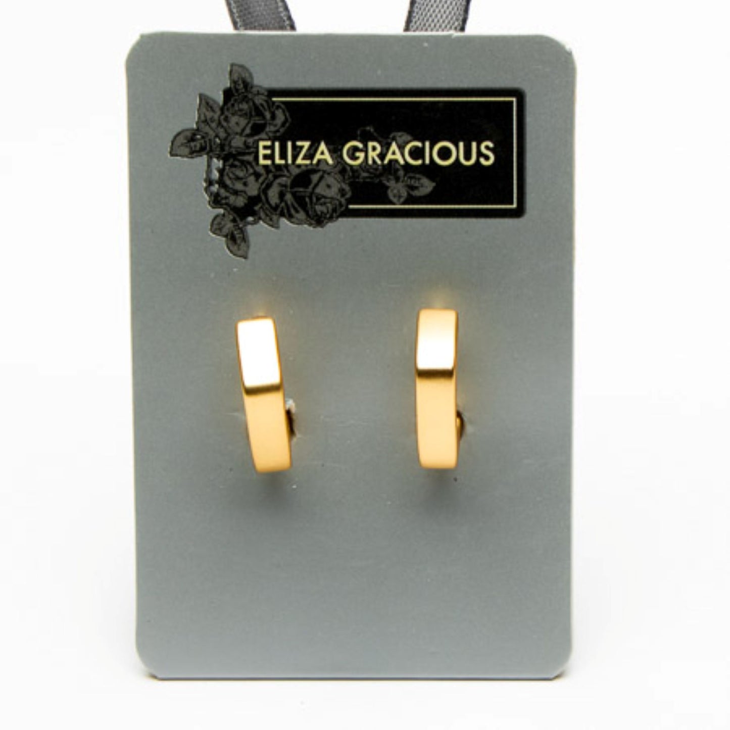 Eliza Gracious Gold Square Hinged Hoops - EE0232