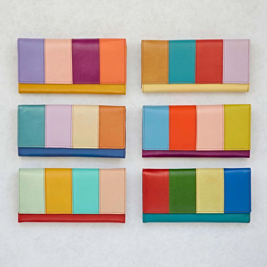 Recycled Leather Clutch Purse (Handmade)