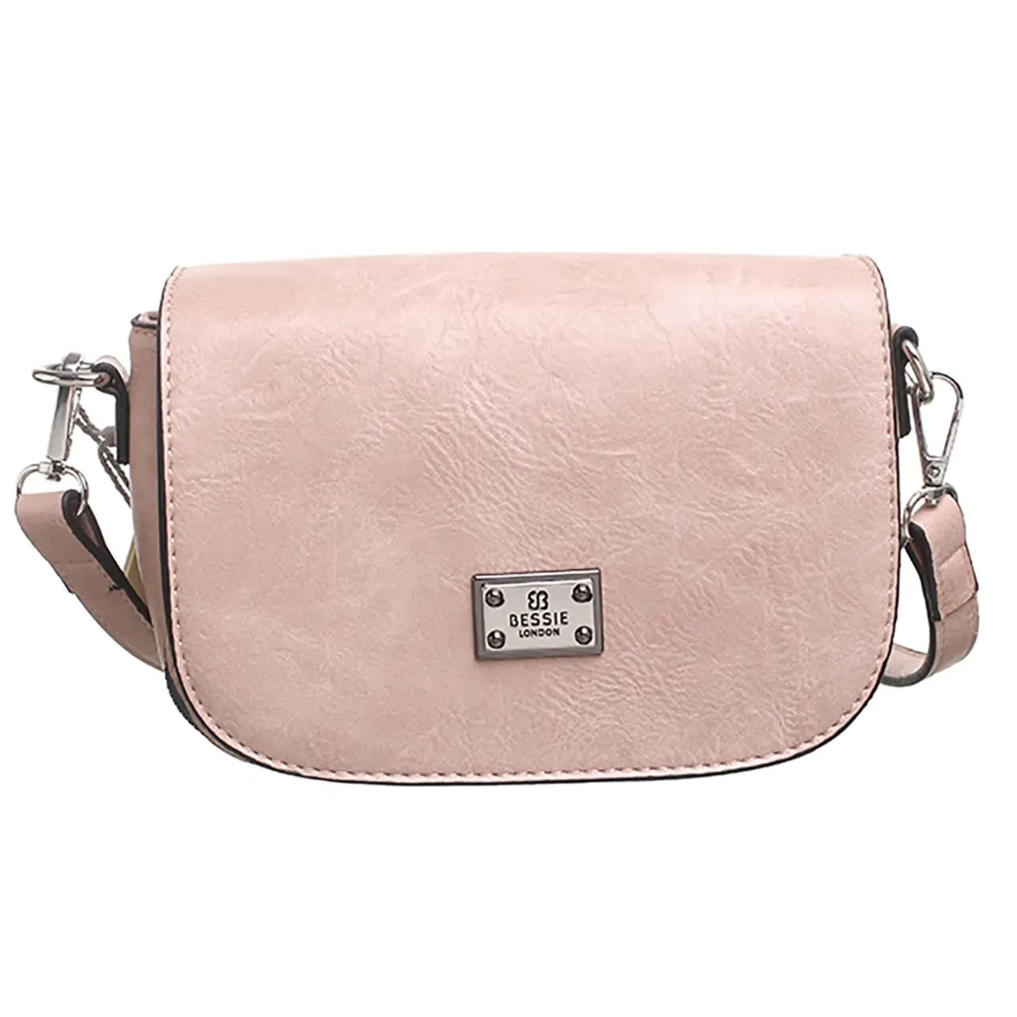 Bessie Crossbody Saddle Bag in Pink
