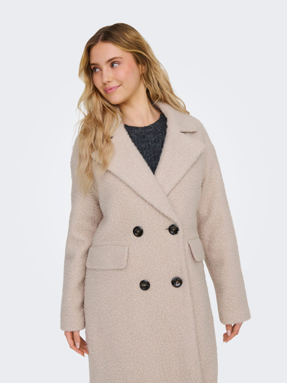 ONLY Piper Coat in Pumice Stone
