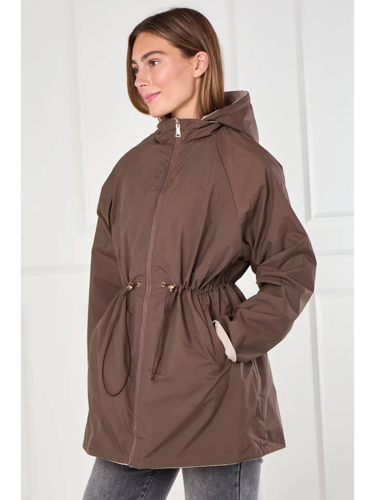 Stone & Chocolate Reversible Parka
