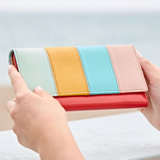 Recycled Leather Clutch Purse (Handmade)