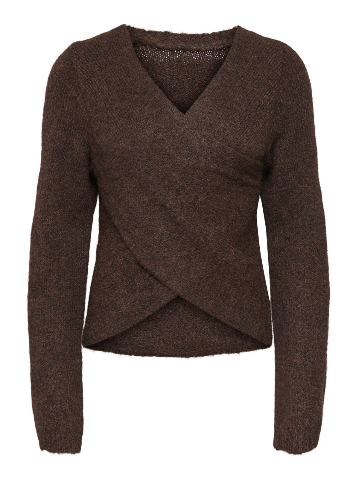 ONLY V Neck Reversible Knit in Brown