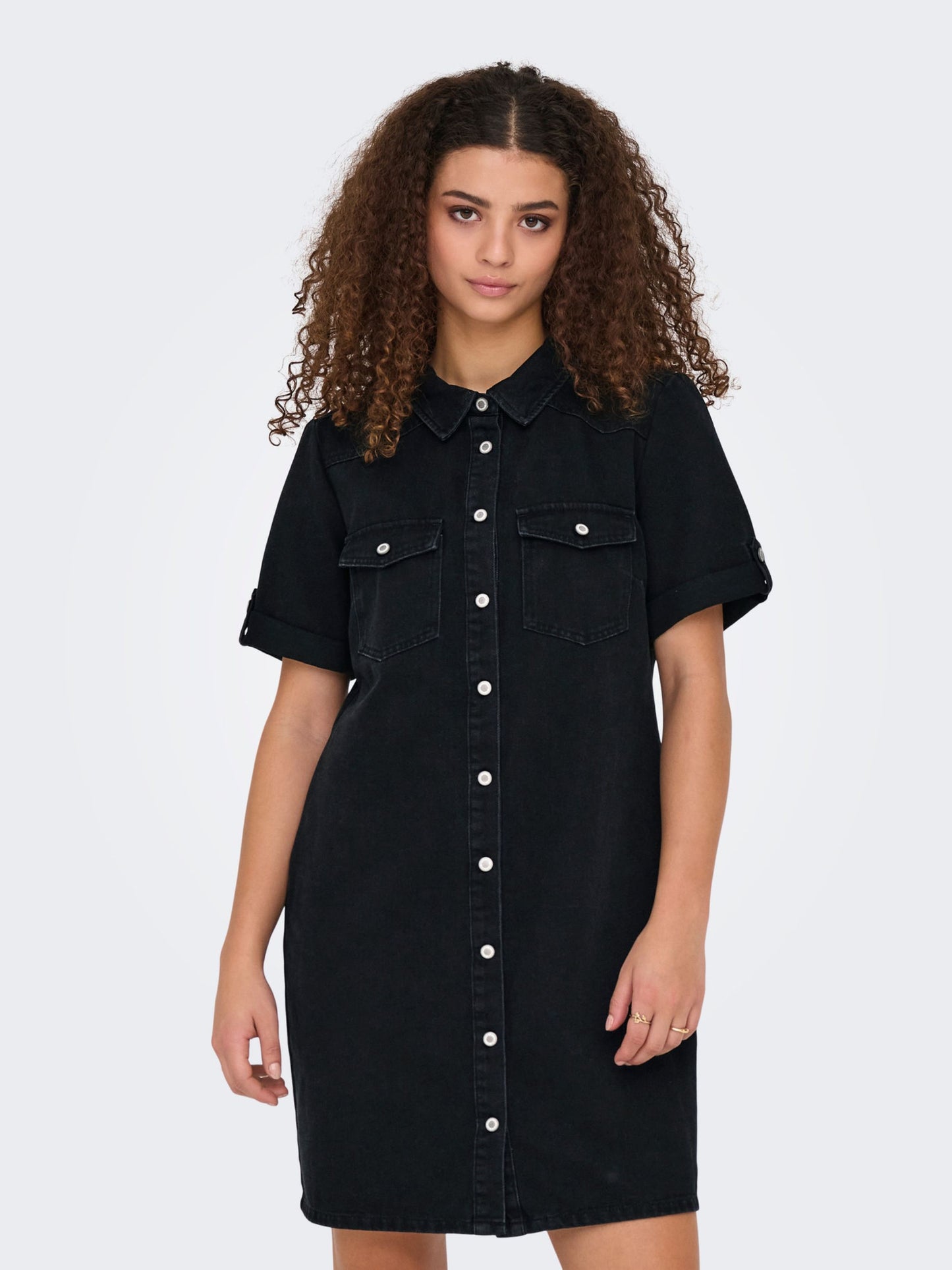 ONLY Denim Washed Black Denim Dress