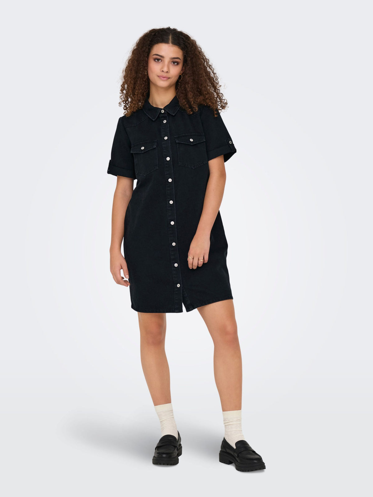 ONLY Denim Washed Black Denim Dress