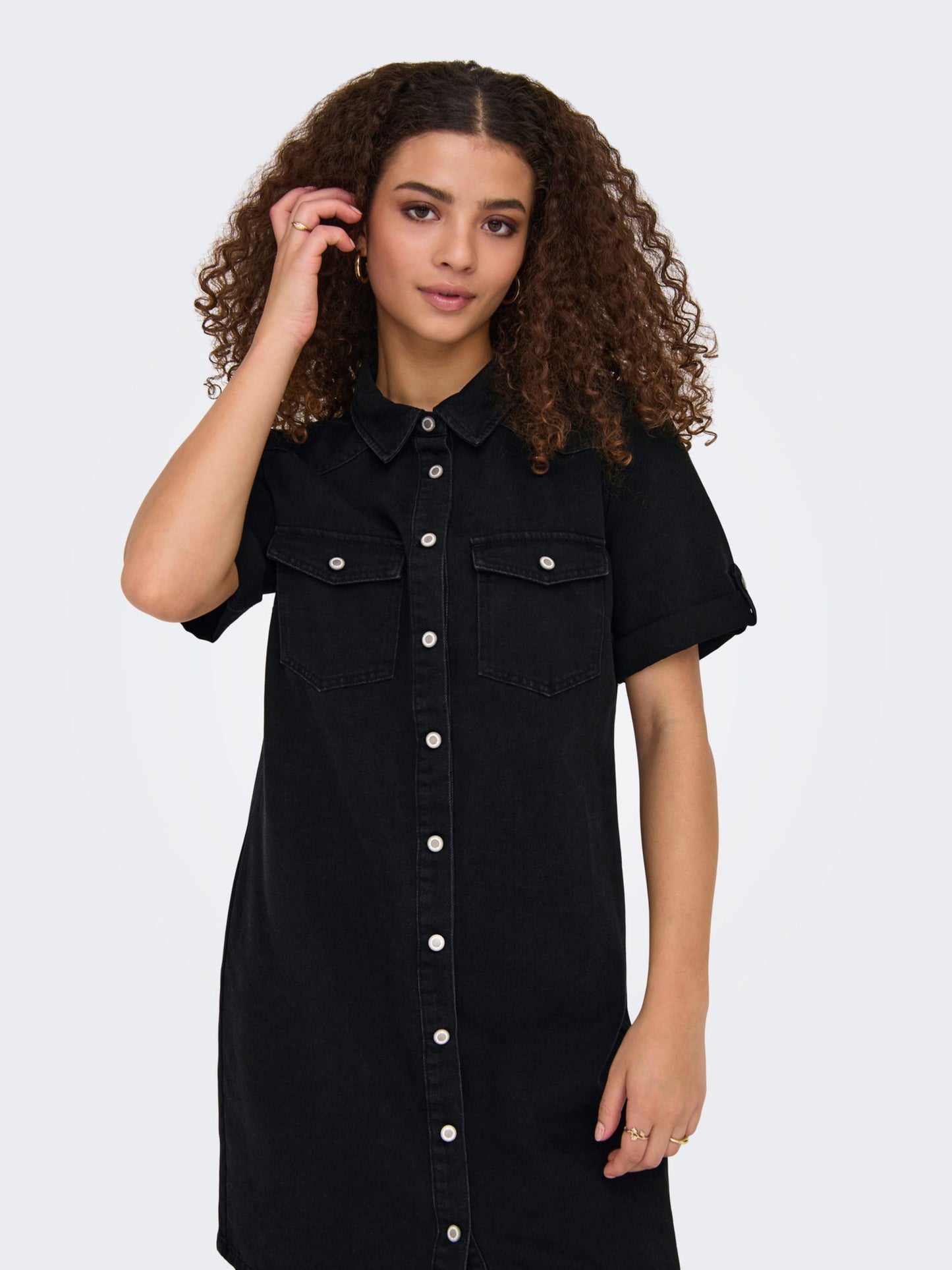 ONLY Denim Washed Black Denim Dress