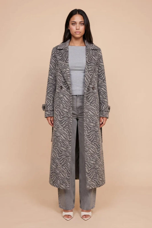 Longline Zebra Formal Coat