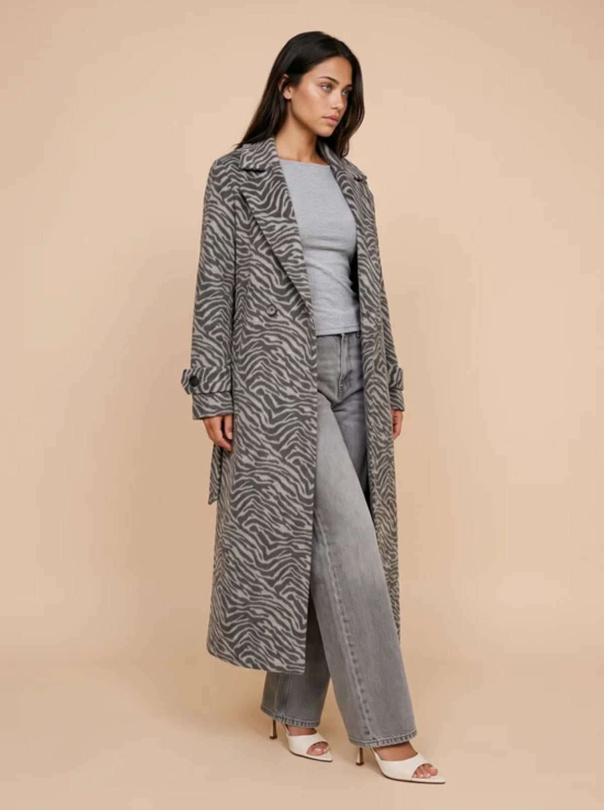 Longline Zebra Formal Coat