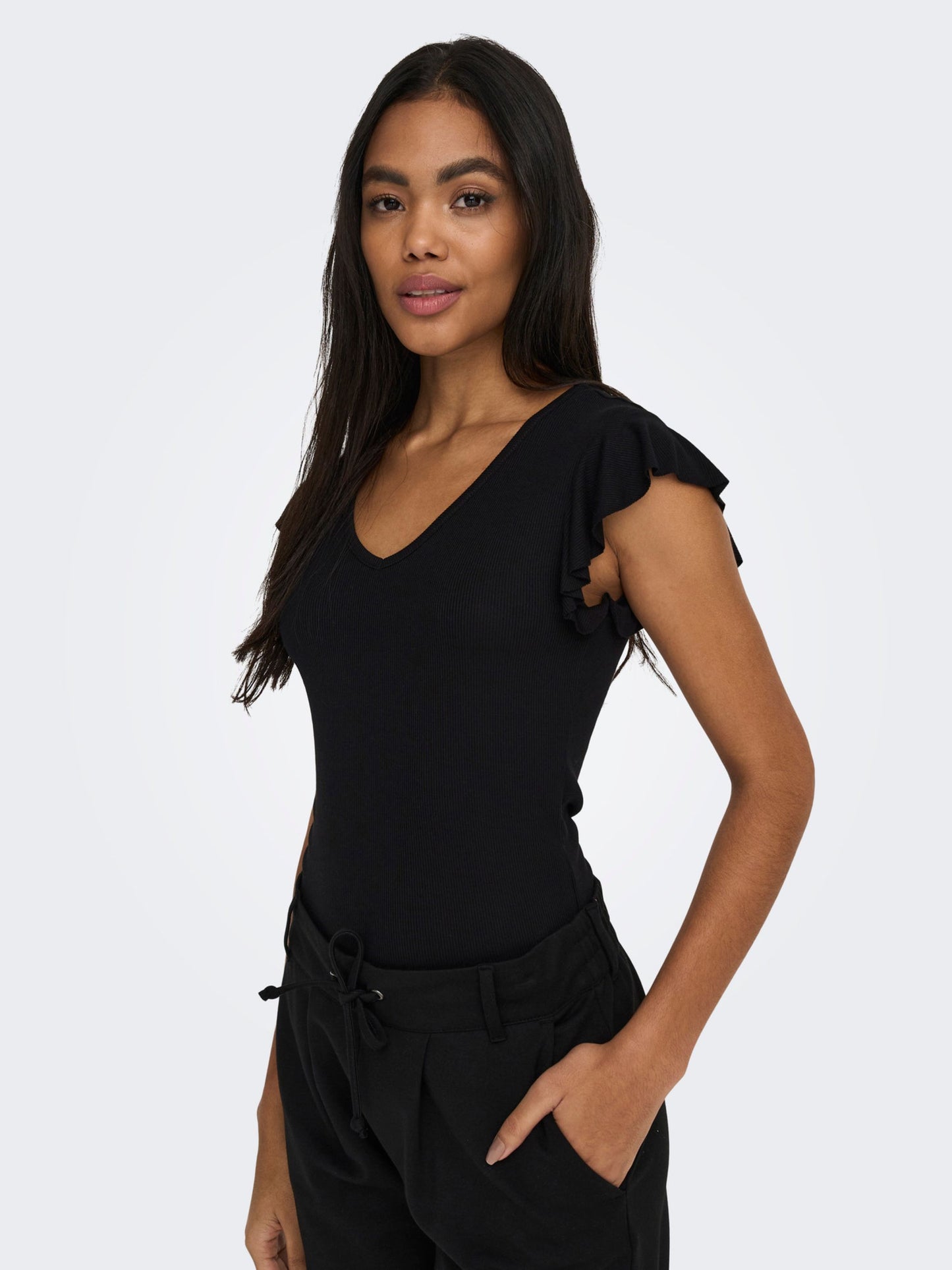 ONLY Black Cap Sleeve Top