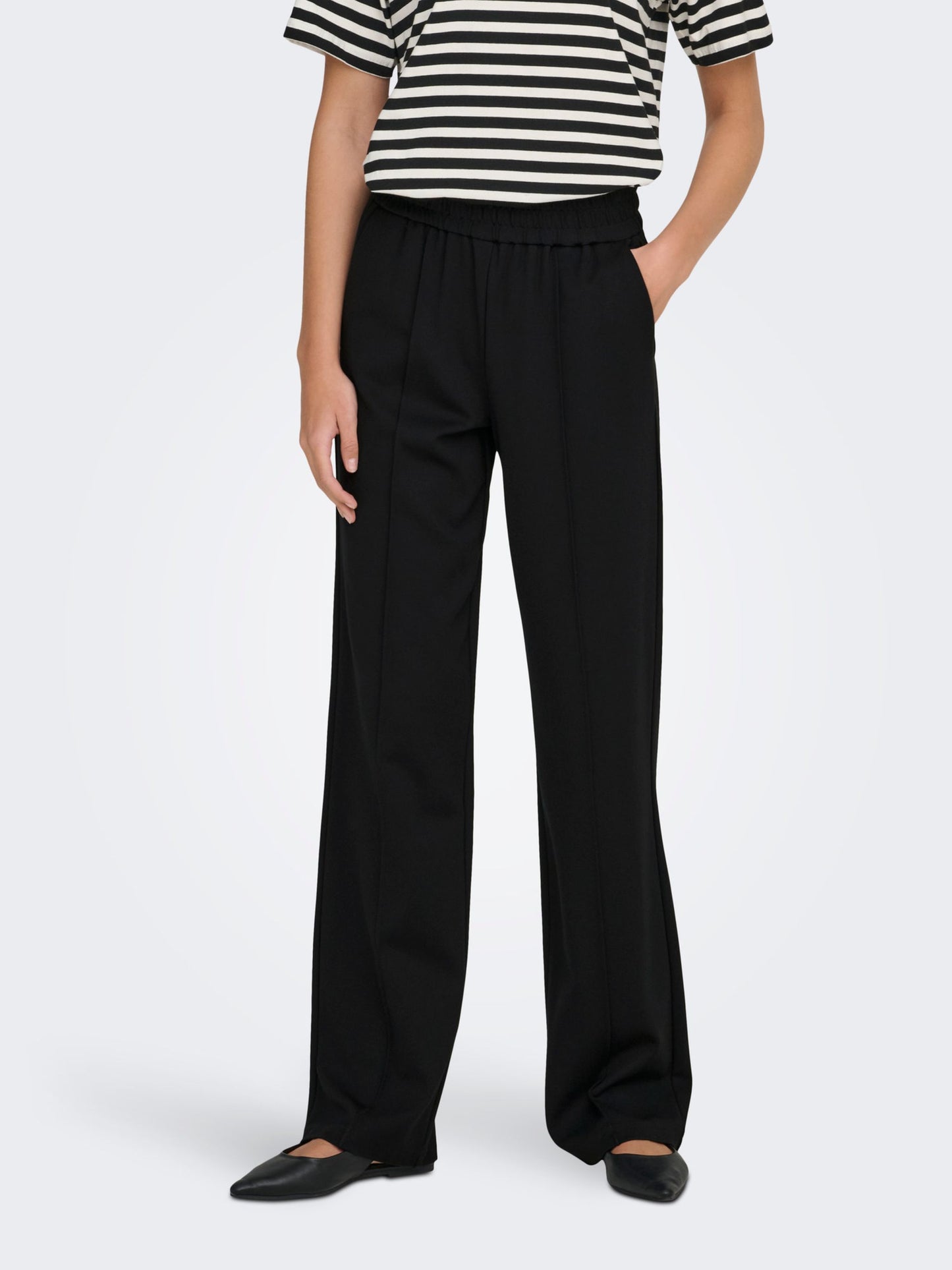 ONLY Wide Leg Trousers in Black