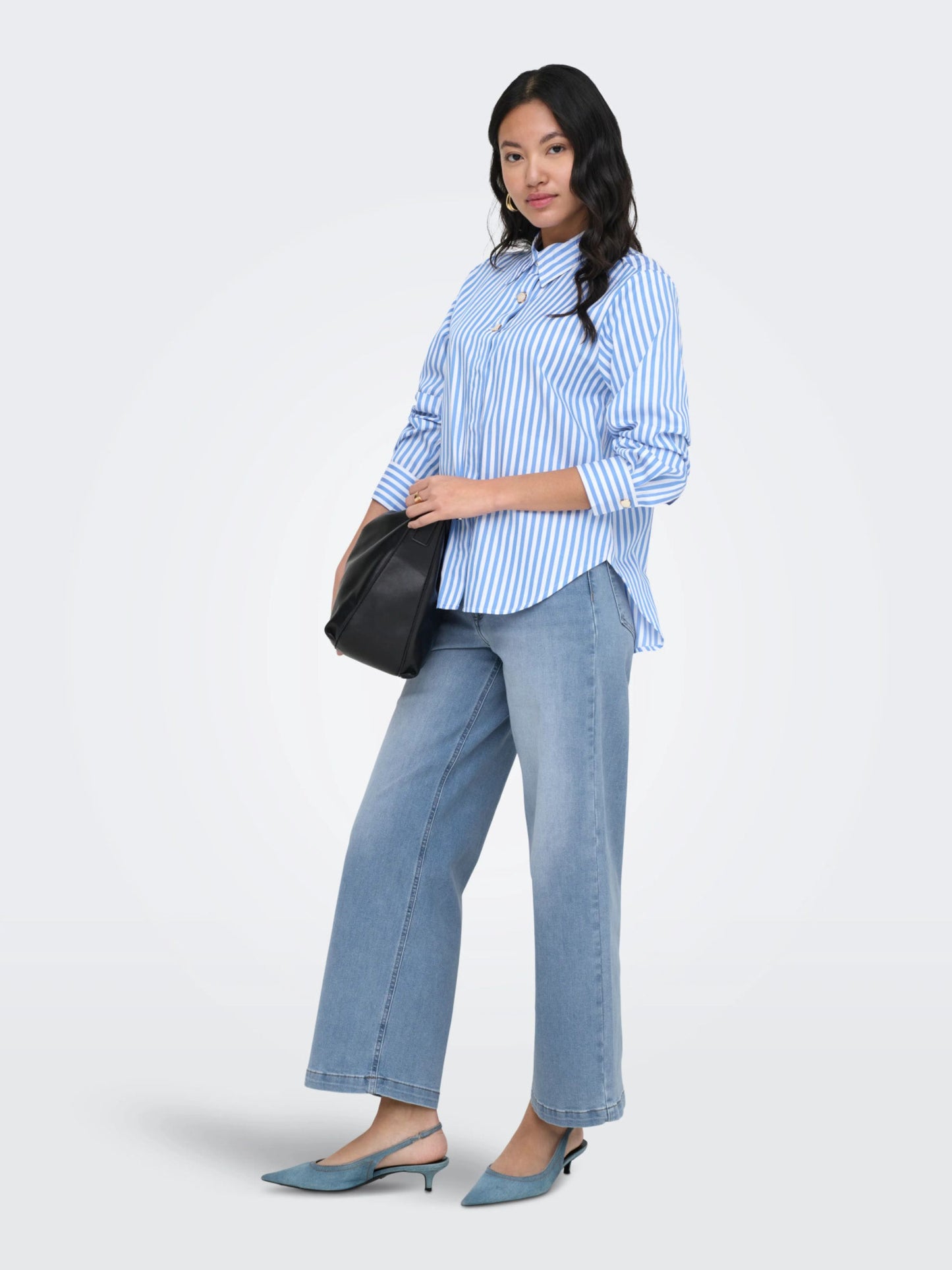 ONLY Blue Striped Shirt