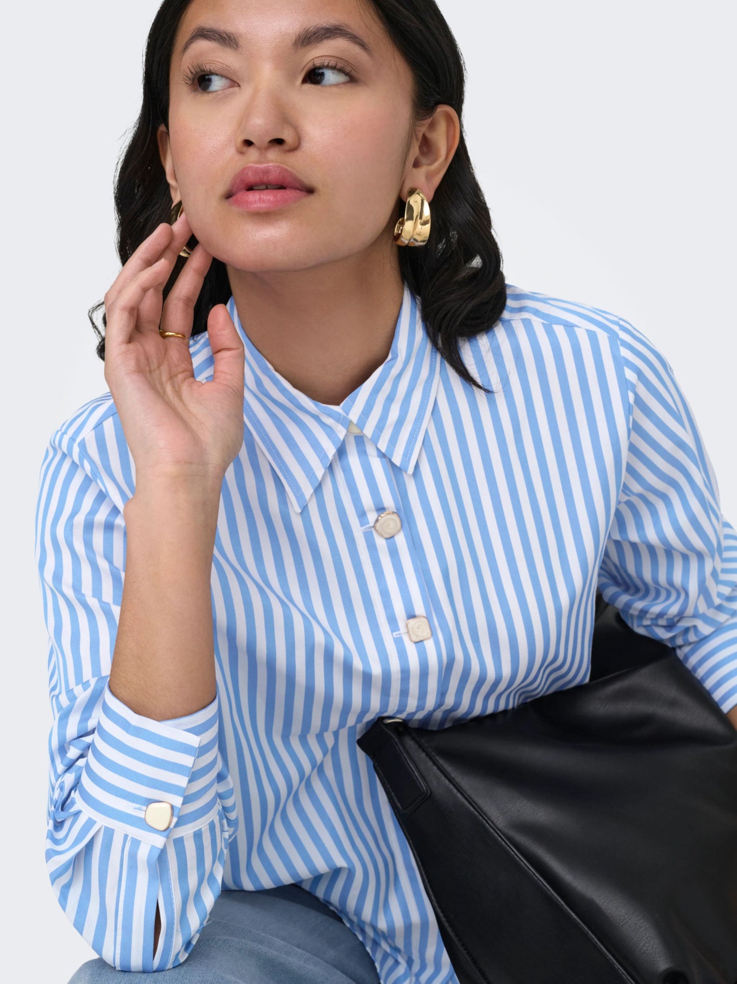 ONLY Blue Striped Shirt