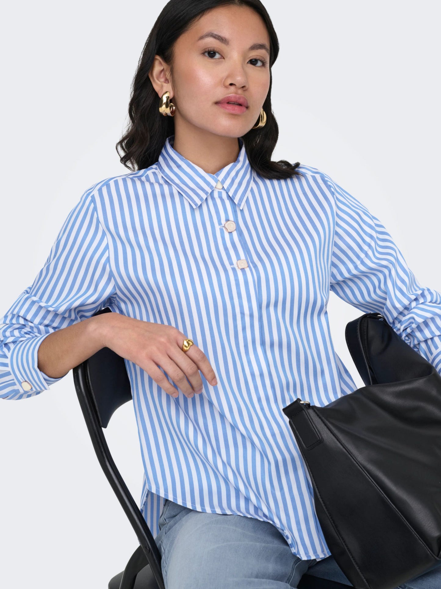 ONLY Blue Striped Shirt
