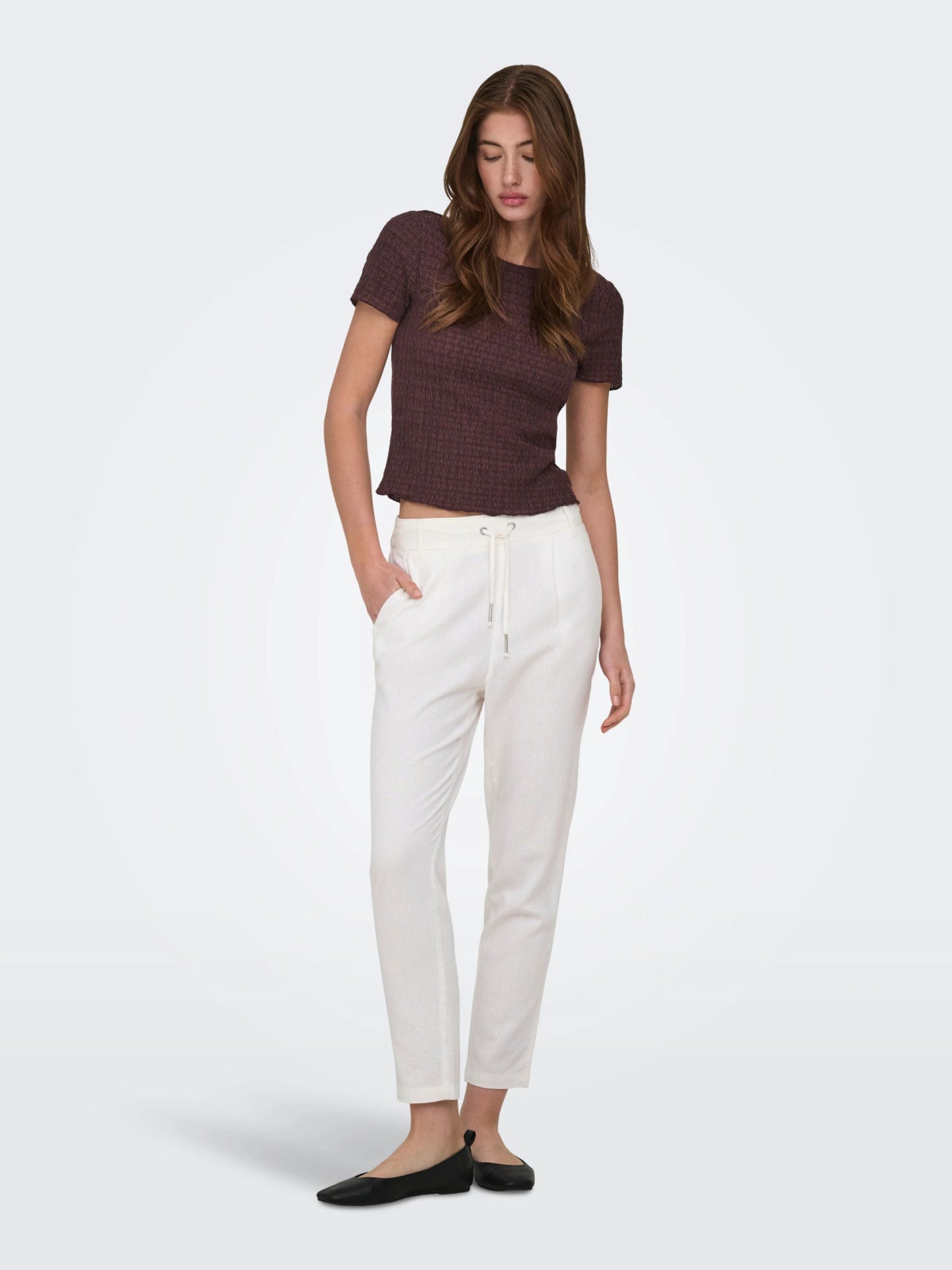 ONLY Crepe Style Top in Chocolate