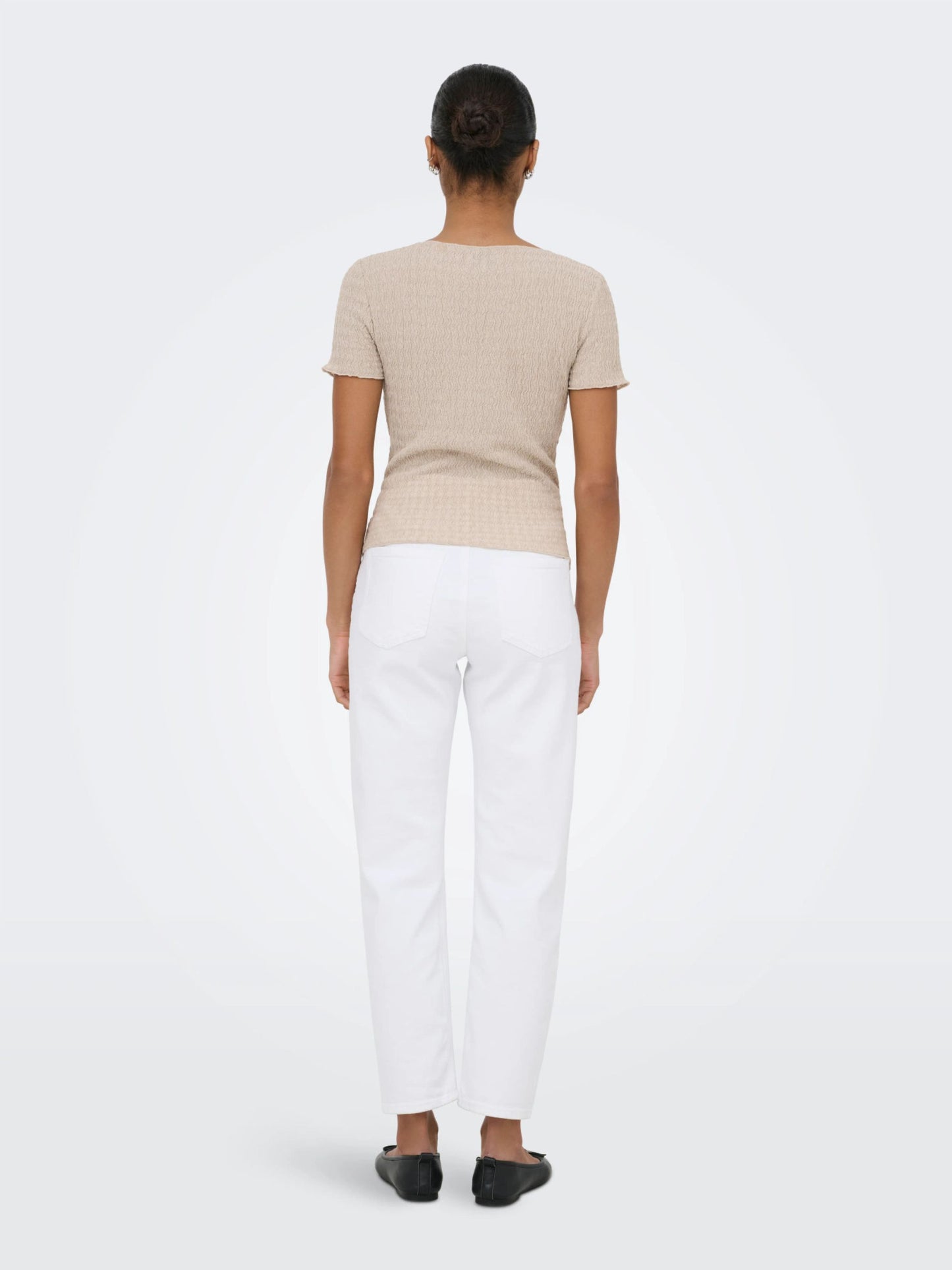 ONLY Crepe Style Top in Beige