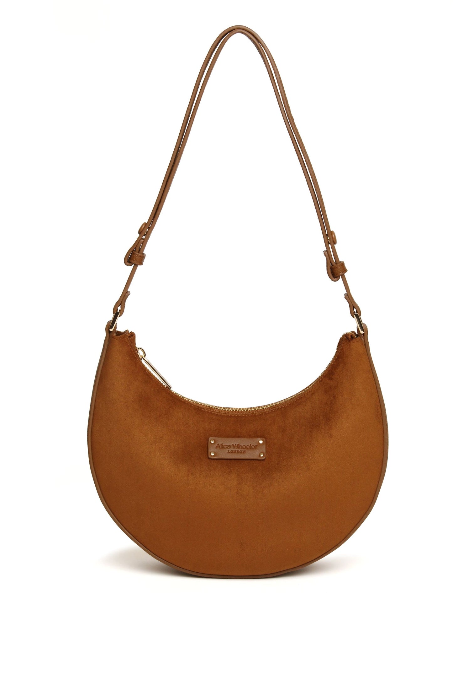 Alice Wheeler Suede Kensington Shoulder/CBB in Fudge