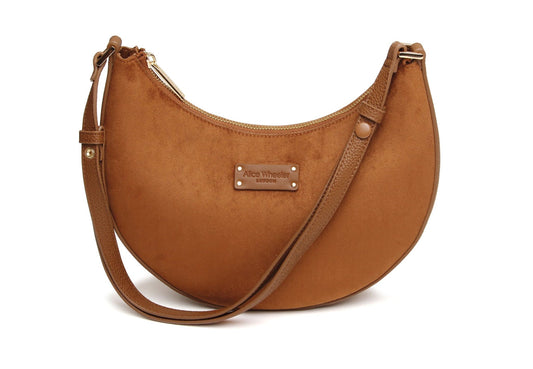 Alice Wheeler Suede Kensington Shoulder/CBB in Fudge
