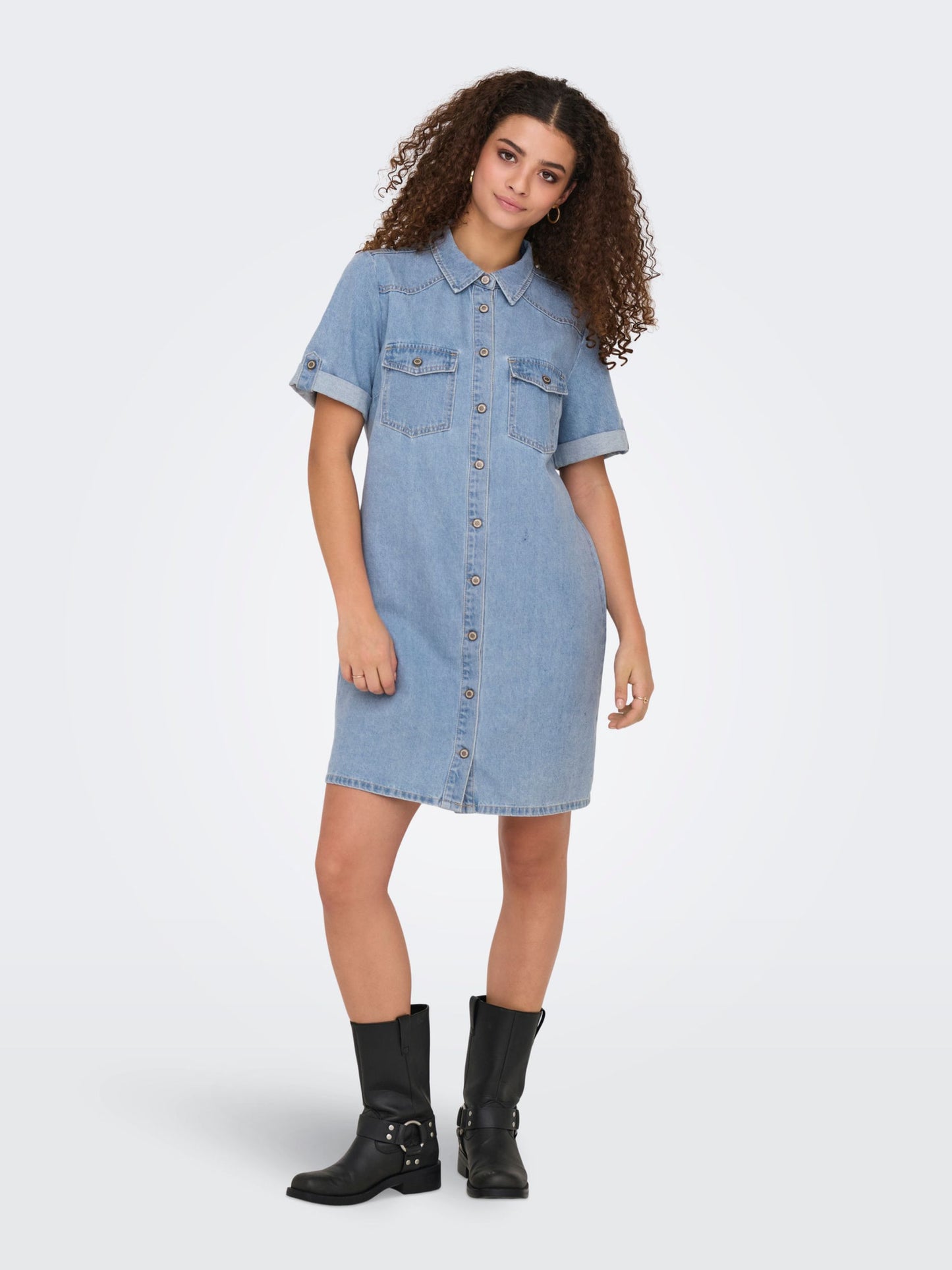 ONLY Denim Light Blue Denim Dress