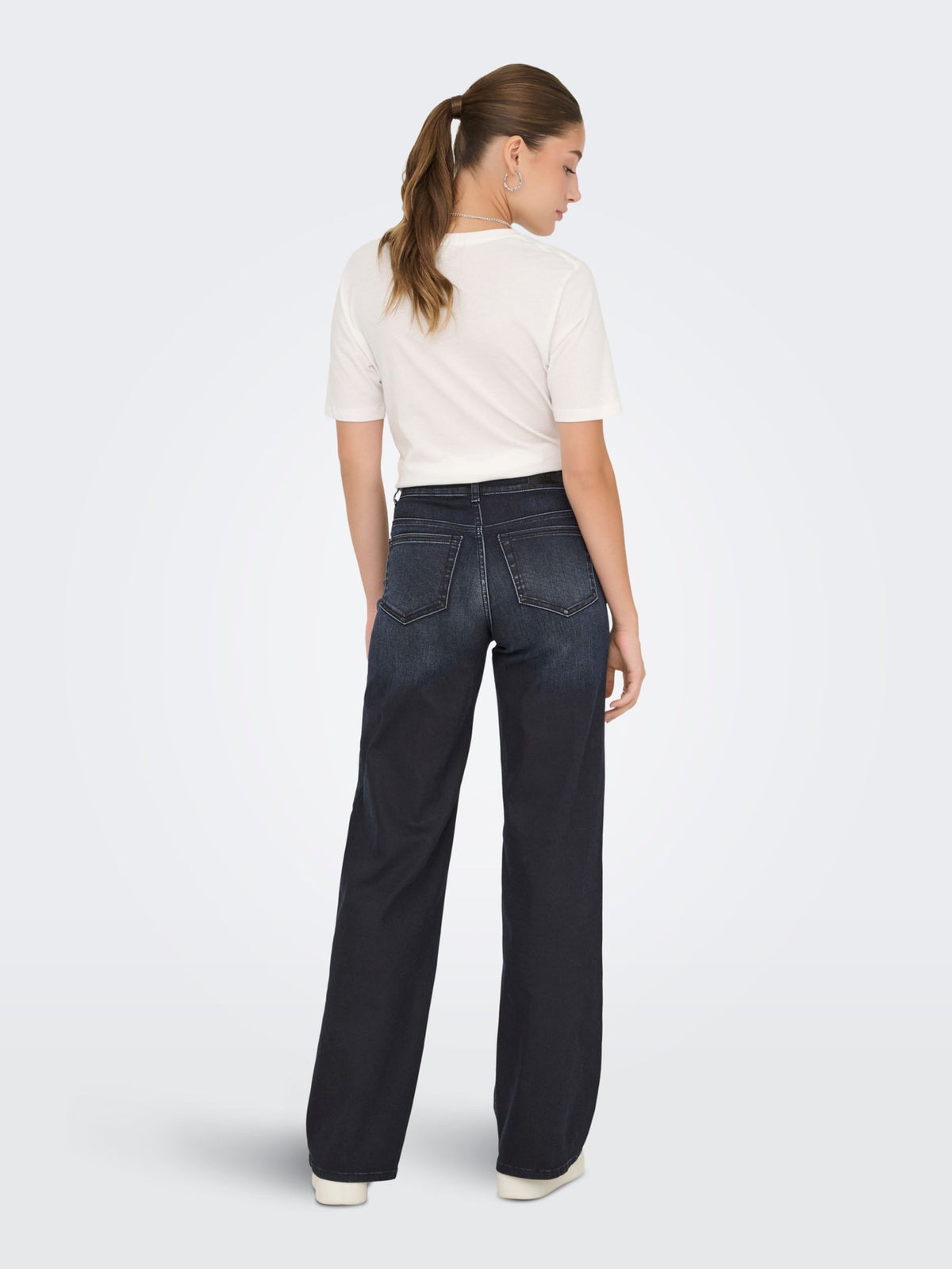 ONLY Madison Dark Blue Denim Wide Leg Jeans (Coated)