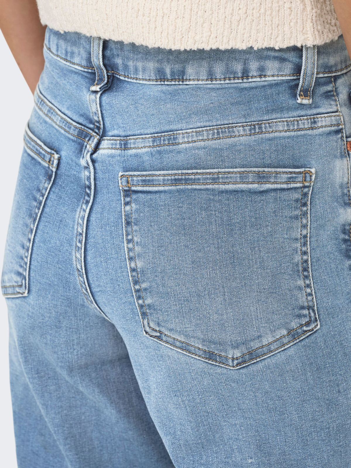 ONLY Madison Medium Blue Denim Wide Leg Jeans