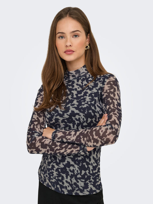 ONLY Graphite Mesh Top