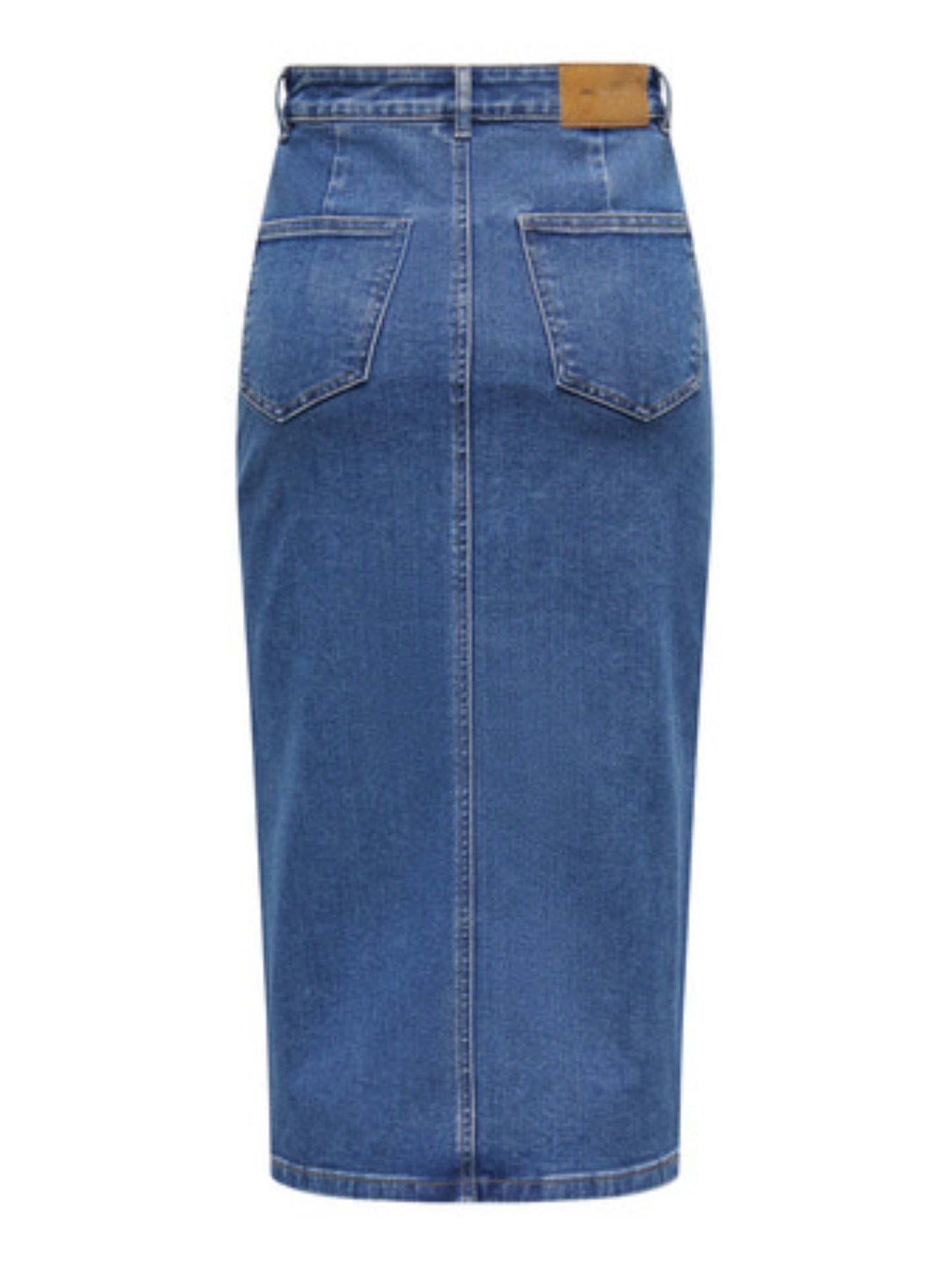ONLY Midi Front Slit Denim Skirt