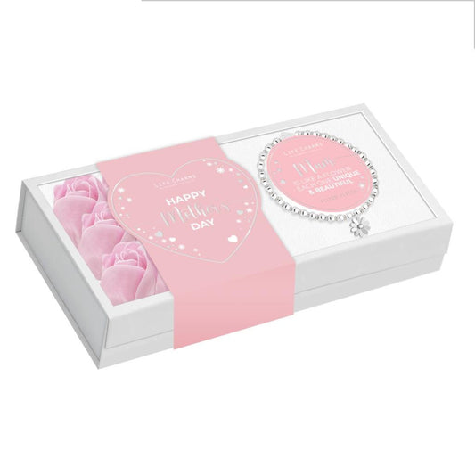 Life Charms Pink flowers Mother's Day gift set with sleeve