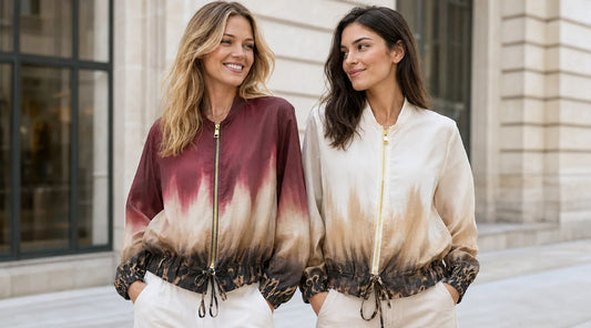 Ombre Zip Bomber Lightweight Jacket